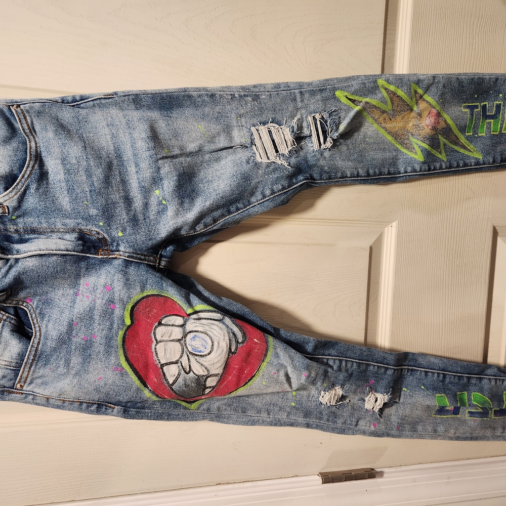 Stylish Blue Distressed Men's Jeans